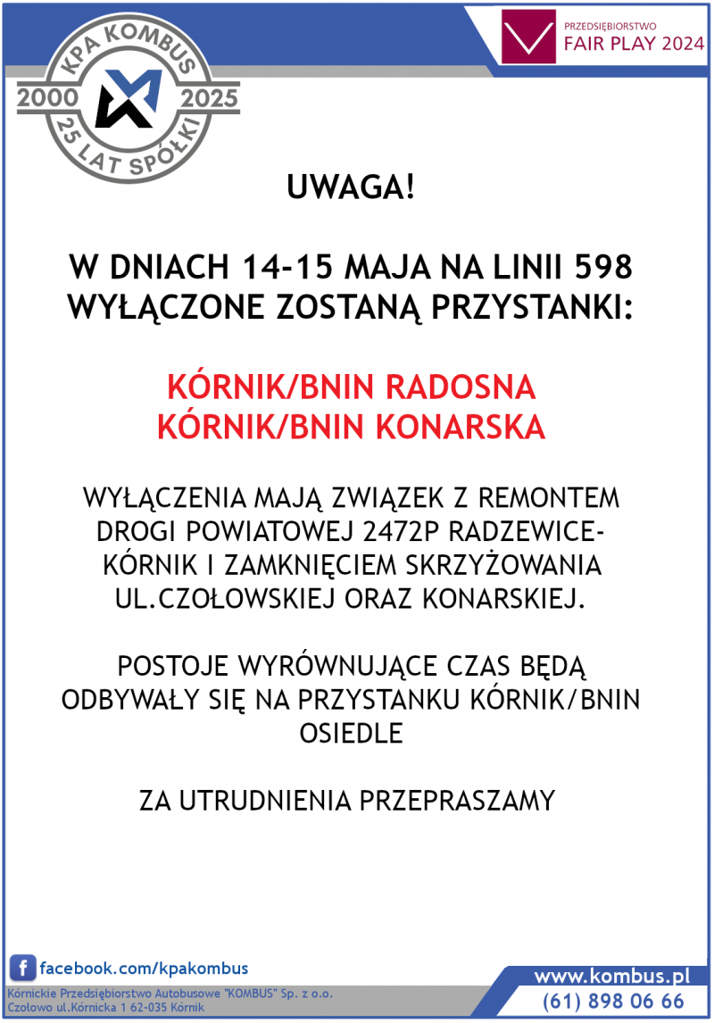 WYLACZENIE KONARSKA